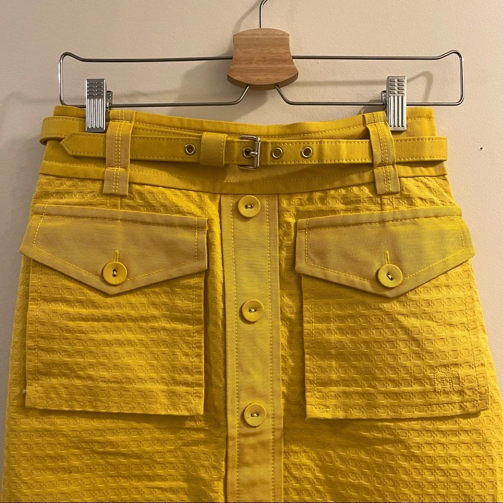 MARC By Marc Jacobs Yellow Belted Skirt - Picture 3 of 5